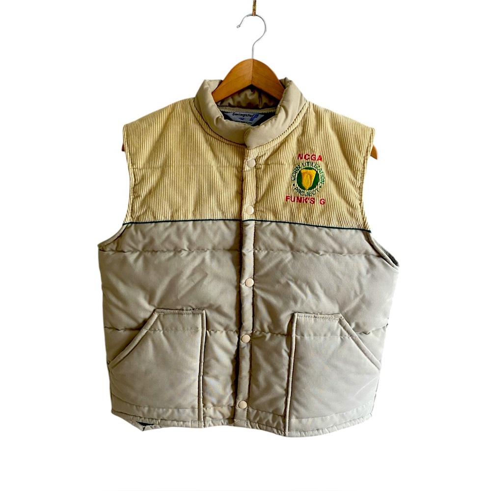 Swingster Men’s Medium Bomber Vest Vintage Retro Puffer Sleeveless Jacket Rare‎